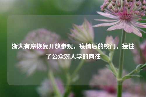 浙大有序恢复开放参观，疫情后的校门，接住了公众对大学的向往