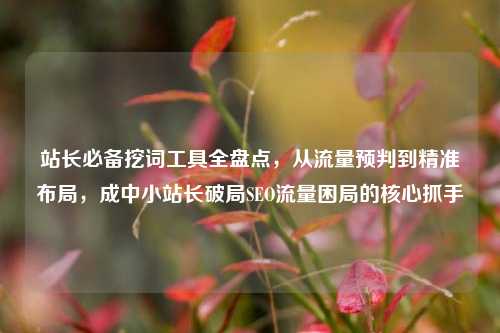 站长必备挖词工具全盘点，从流量预判到精准布局，成中小站长破局SEO流量困局的核心抓手
